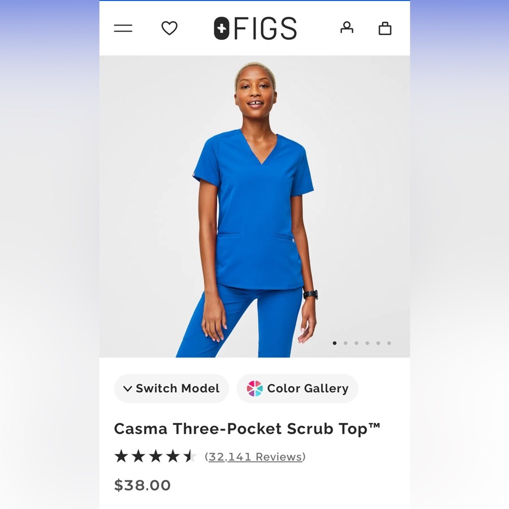 Figs Women's Royal Blue Top